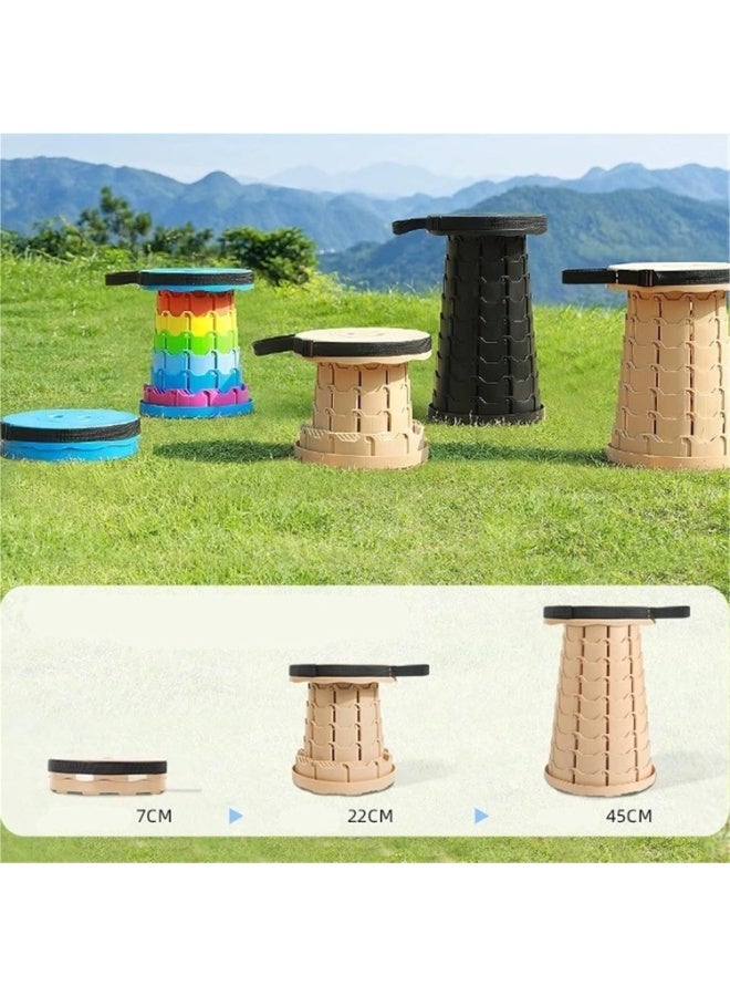 Forest Home Folding Stool with PVC Soft Cushion Portable Stool Chair of Load Capacity 250kg Collapsible Stool for Adults for Camping Fishing Hiking Barbecue - Image 5